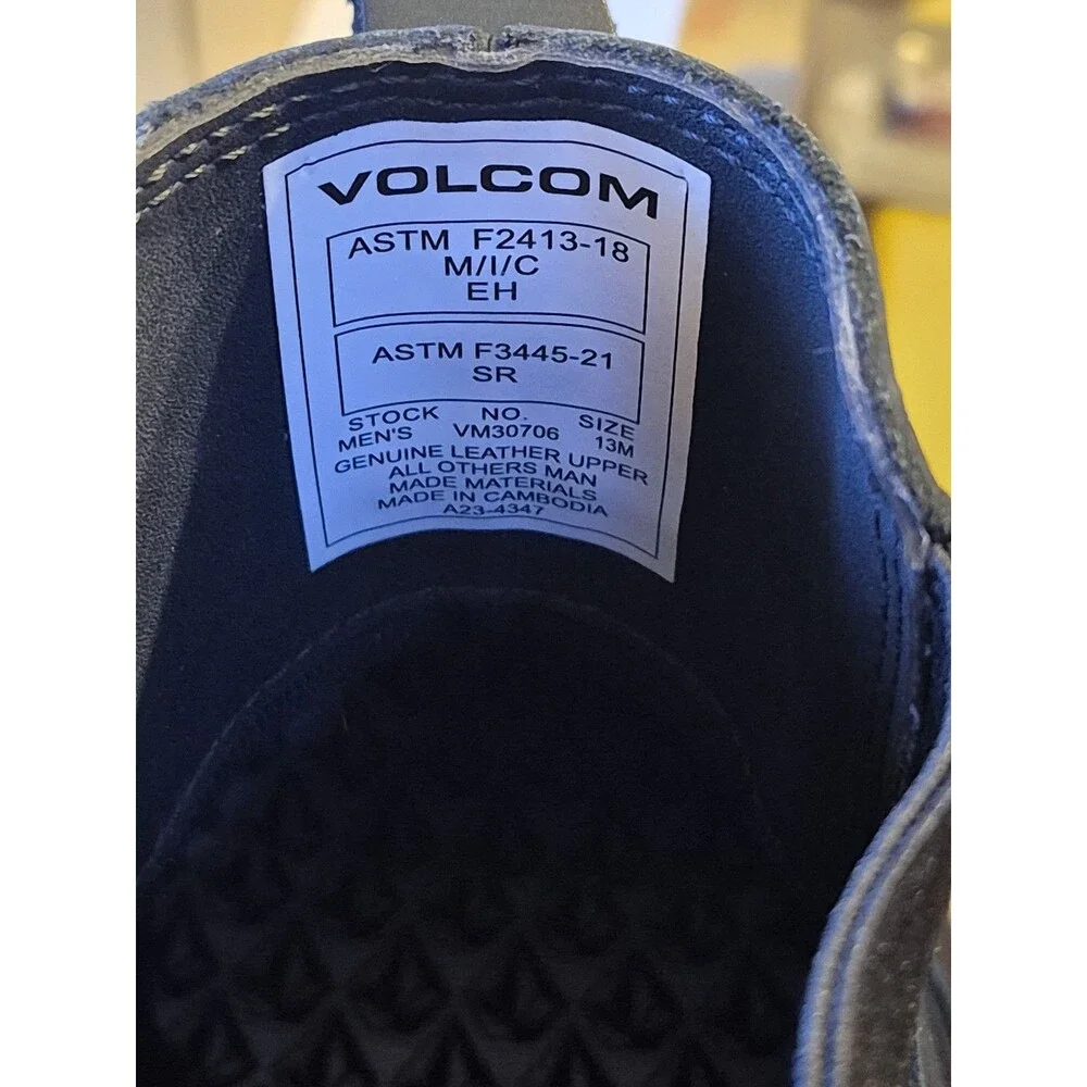 Volcom Men's Comp Toe Pull Up/slip-on Safey Boot - Astm F2413  Black - 13 m